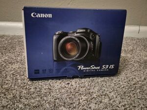 Canon PowerShot S3 IS 6.0MP Digital Camera - Black Untested Parts Only